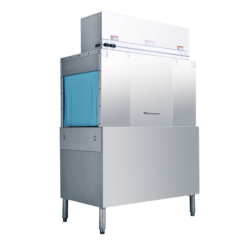 V-TAI Single Tank Conveyor Dishwasher - Continuous Commercial Dishwashing Solution V-TAI single tank, single rinse conveyor dishwasher, transparent background.